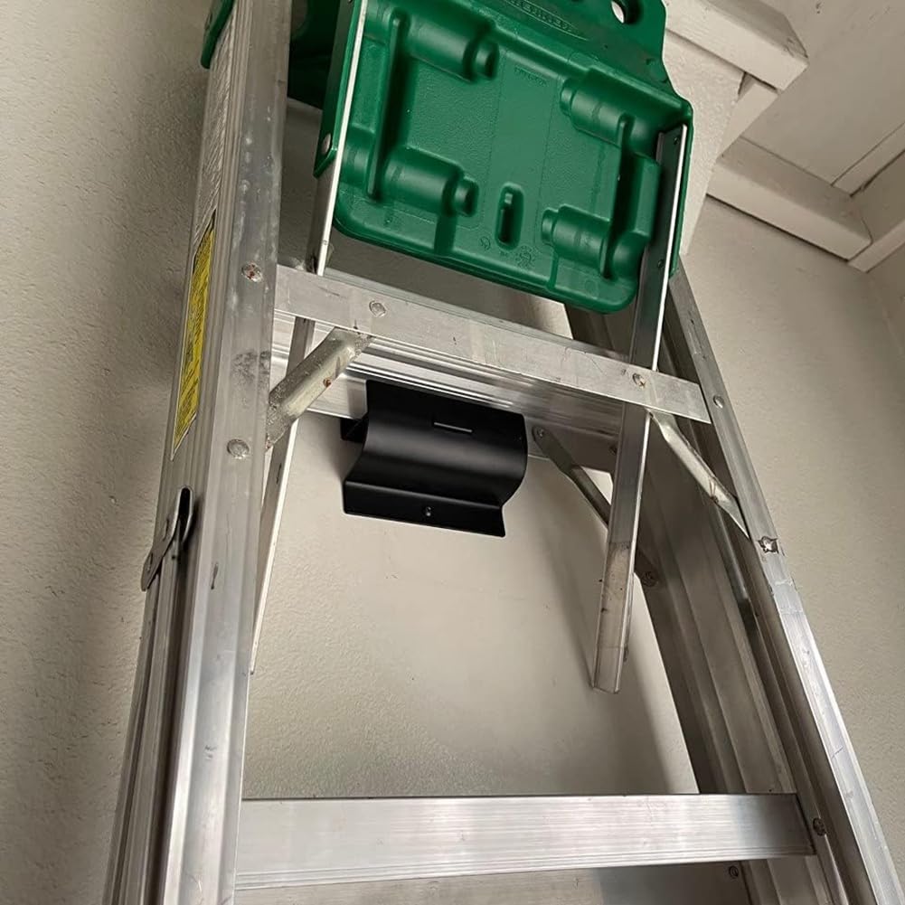 Percha de Escalera de Alta Resistencia, de Escalera de Montaje en Pared para Almacenamiento de Escaleras, Perchas de Carretilla para Pared de Garaje, 1 Paquete