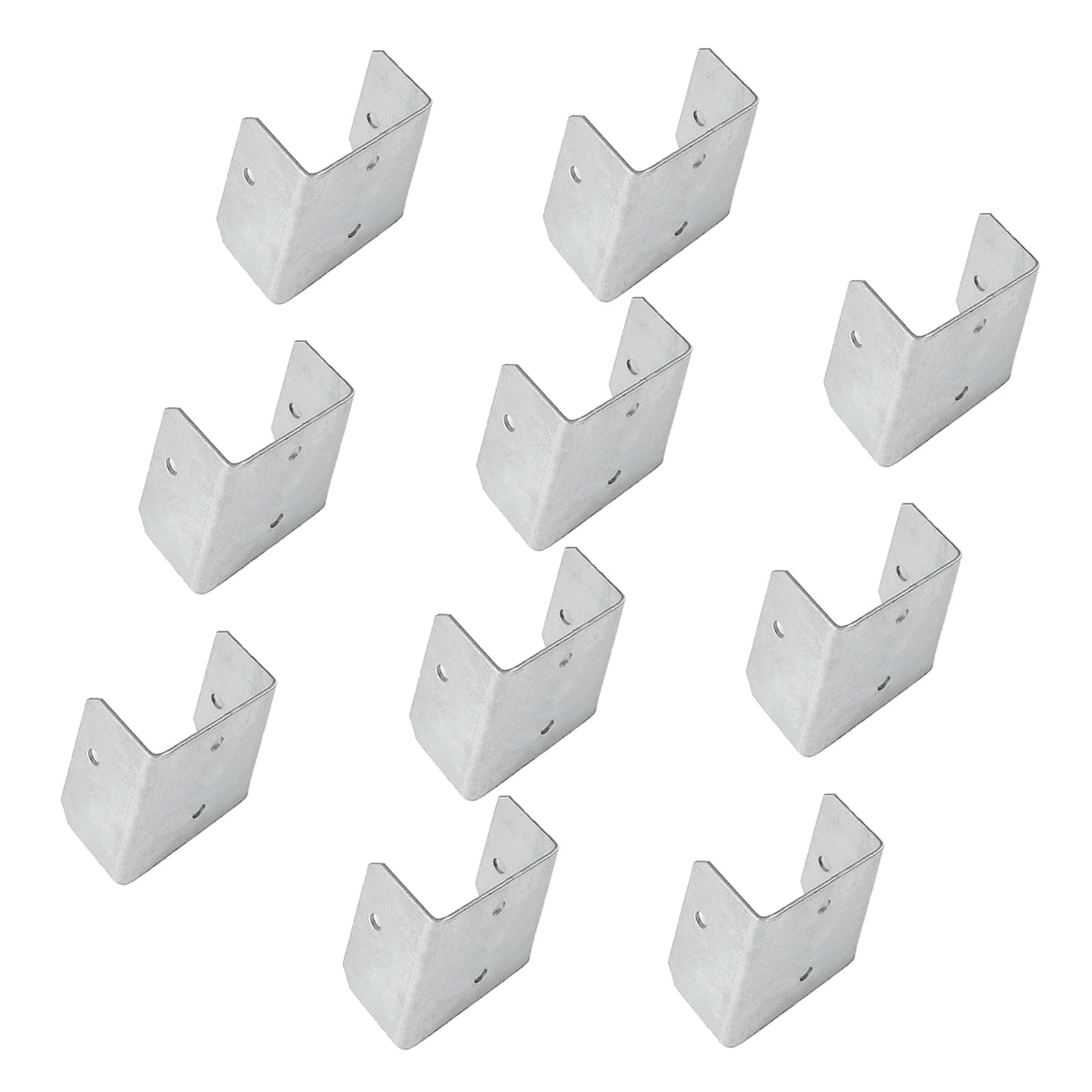 10Pcs Galvanized Steel Panel Clip Secure Not Erosion Multiple Sized Windproof Fence Fasteners for Wooden Brick Posts Adjustable Fence Panel Fasteners