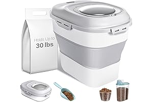 ANVS 25 lbs Dog Food Bin with Airtight Lids