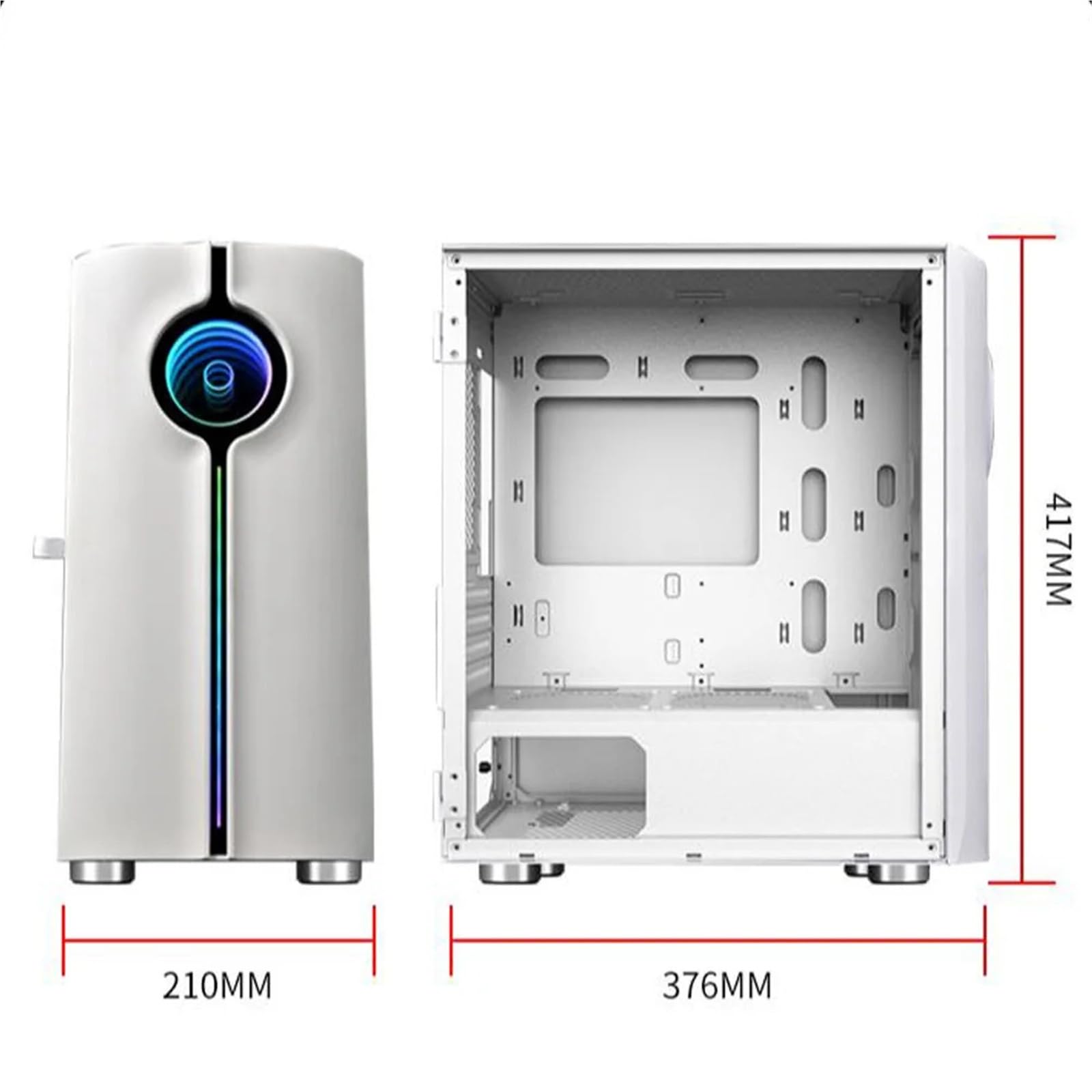 Etui na komputer gamingowy z 4-pozycyjnym wentylatorem 240 AIO Support M-ATX/MINI-ITX Guardian