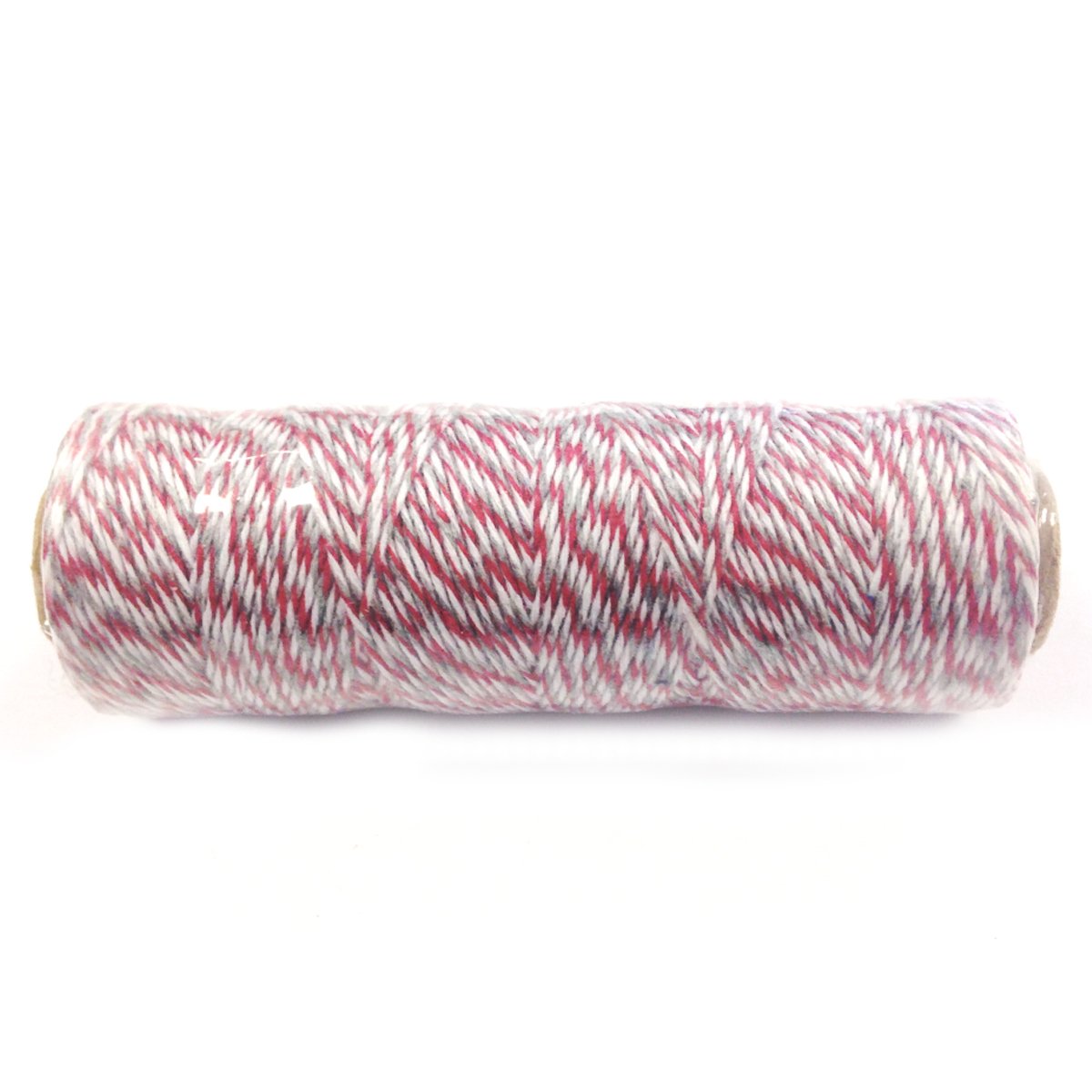 Ficelle baker's twine coton Wrapables gris rouge 100m pour emballer sans casser