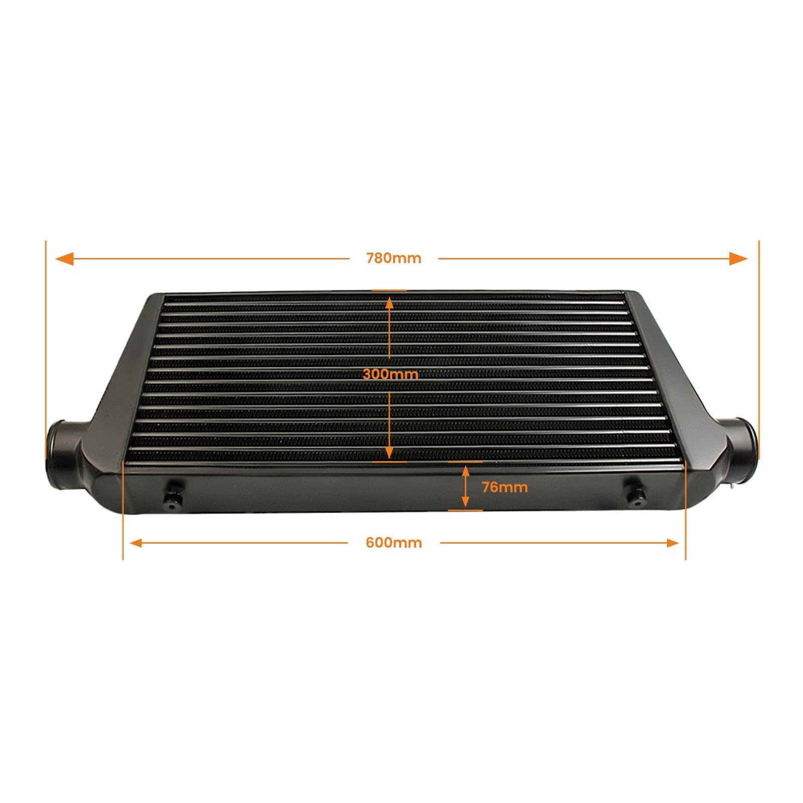 600x300x76 Intercooler 3,0" 76mm Wlot I Wylot + 2,5" 64mm Zestawy Rur Intercoolera Intercooler do turbiny samochodowy