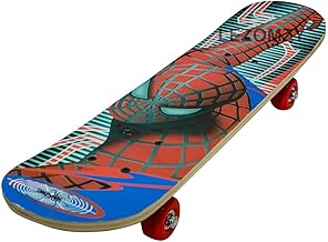Portable Skateboard, 4 Wheels Skate Boards, Mini Cruiser Skateboard, Beginners Long Board, for Kids/Adults-Multi Color (Money Heist skert)