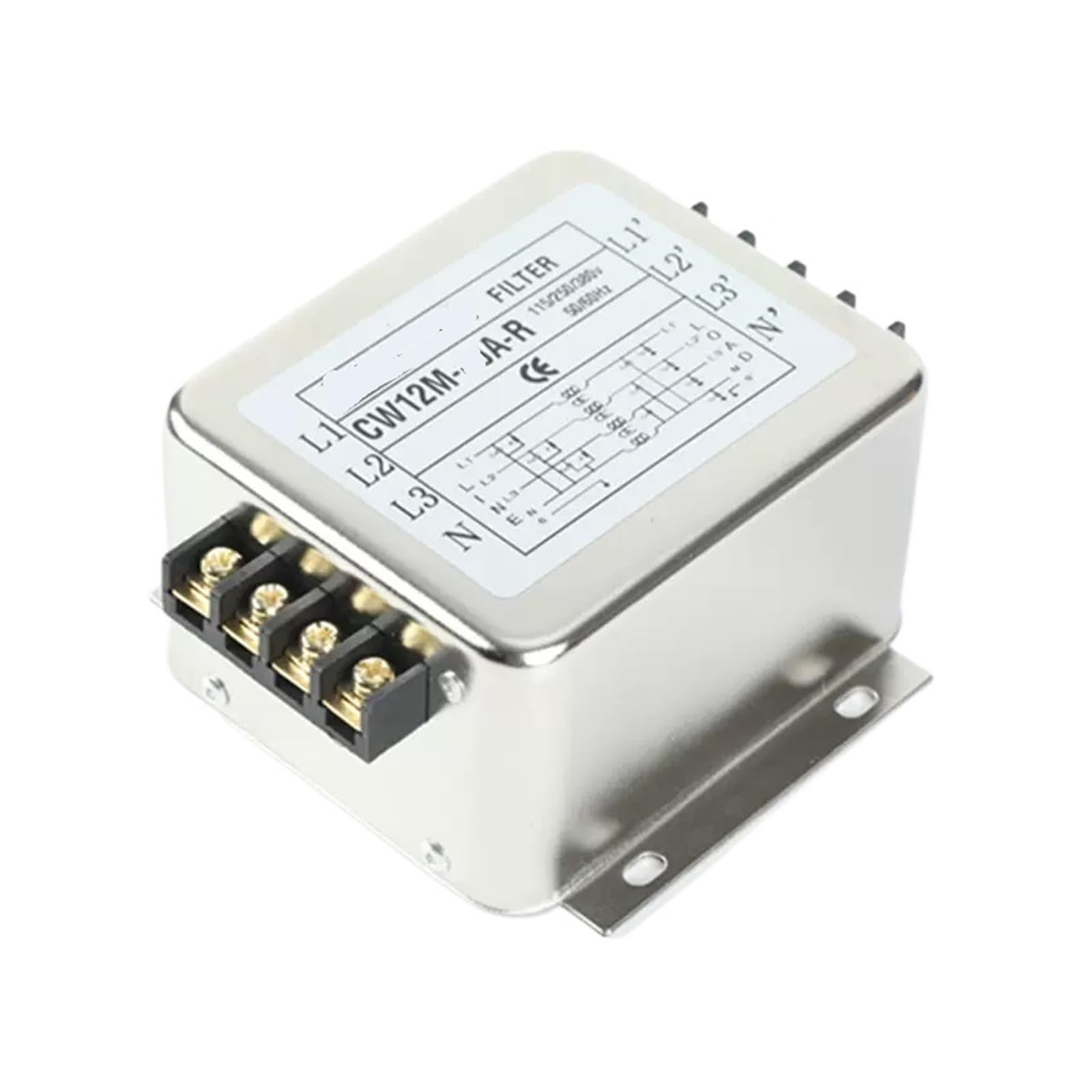 Filtro de potencia trifásico antiinterferencias con bornes de tornillo CW12M-50A-R
