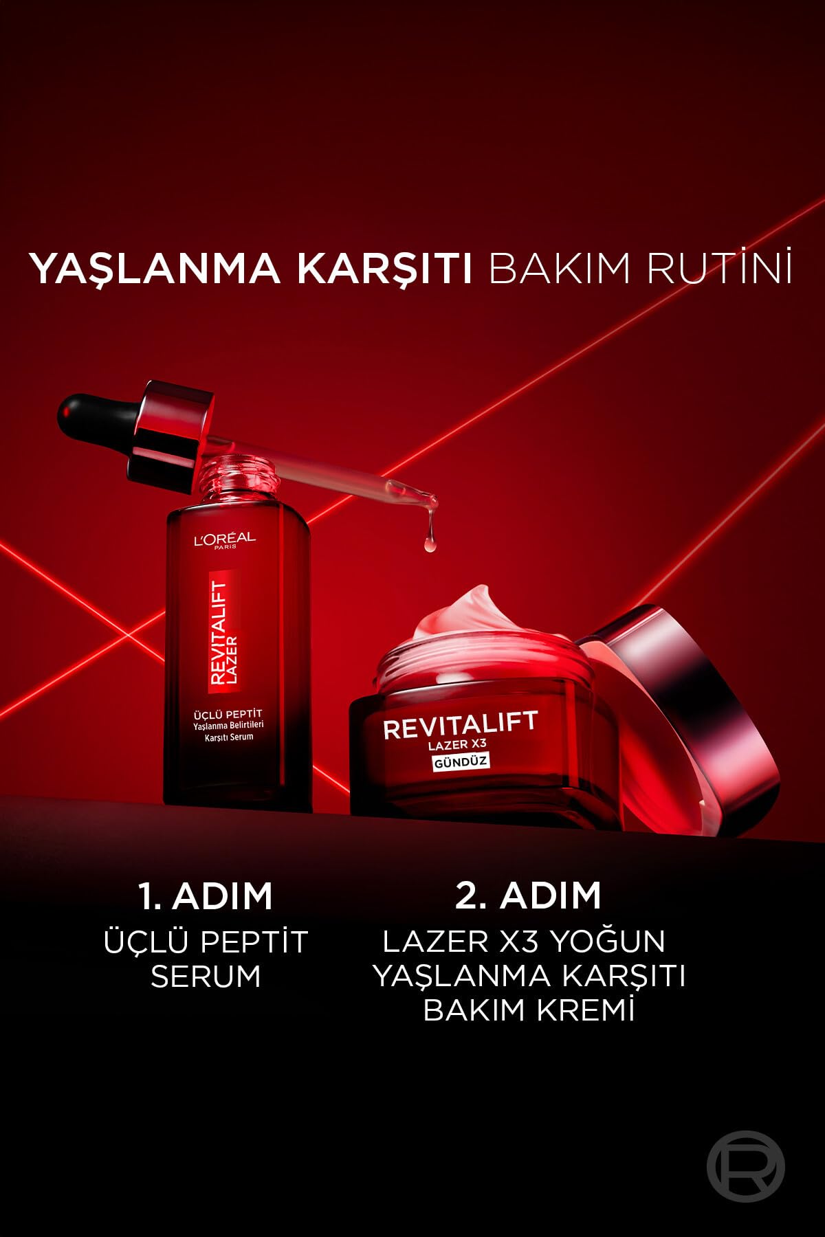 L'Oreal Paris Revitalift Lazer Yaşlanma Belirtileri Karşıtı Üçlü Peptit Bakım Serumu
