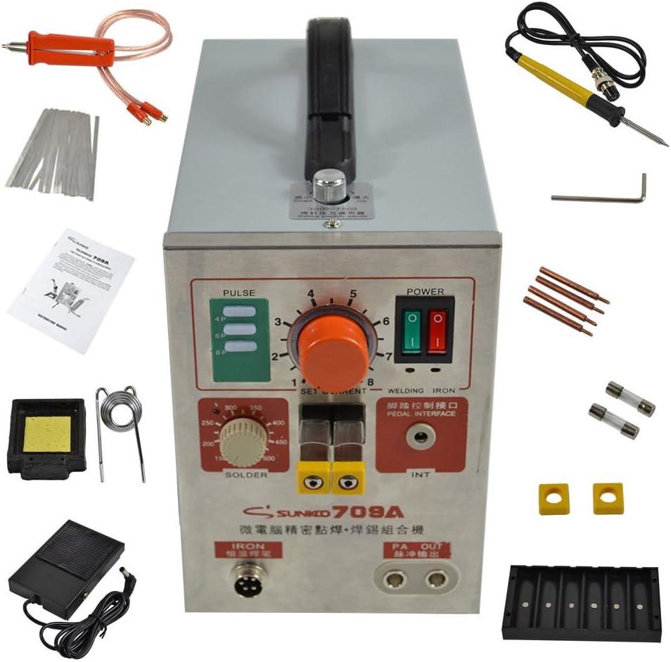 2 in 1 110V 1.9KW 60A Spot Welder Soldering Iron Staion 709A Battery Welding Machine