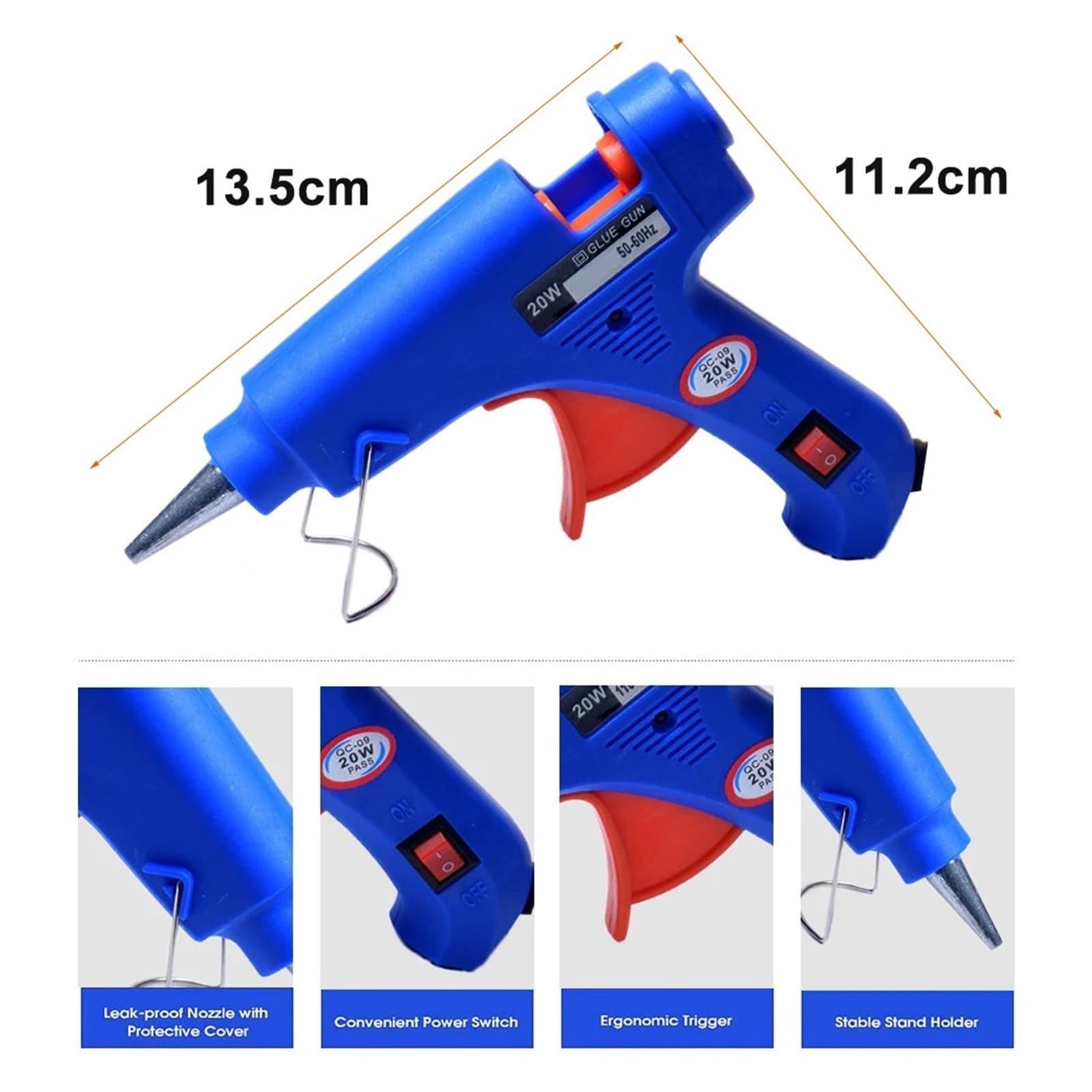 Pistola per colla a caldo Pistola For Colla A Caldo Da 20 W Stick Di Colla Da 7 Mm Mini Strumento Di Riparazione Della Temperatura Del Calore Elettrico Fai Da Te Termo Industriale È compatto e leggero