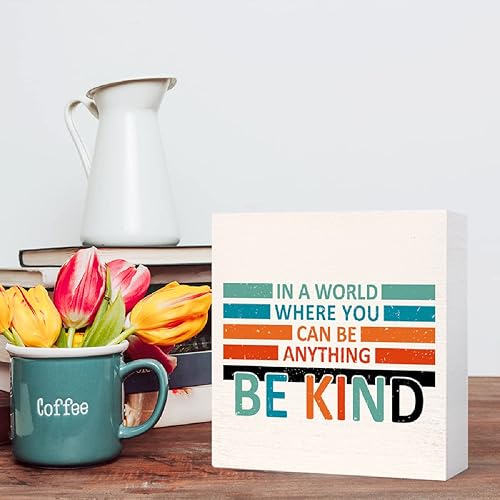 Miniatura 41 de Letrero inspirador con texto en inglés «You Are Worthy of Beautiful Wonderful Magical Things » en bloque de madera, decoración de escritorio