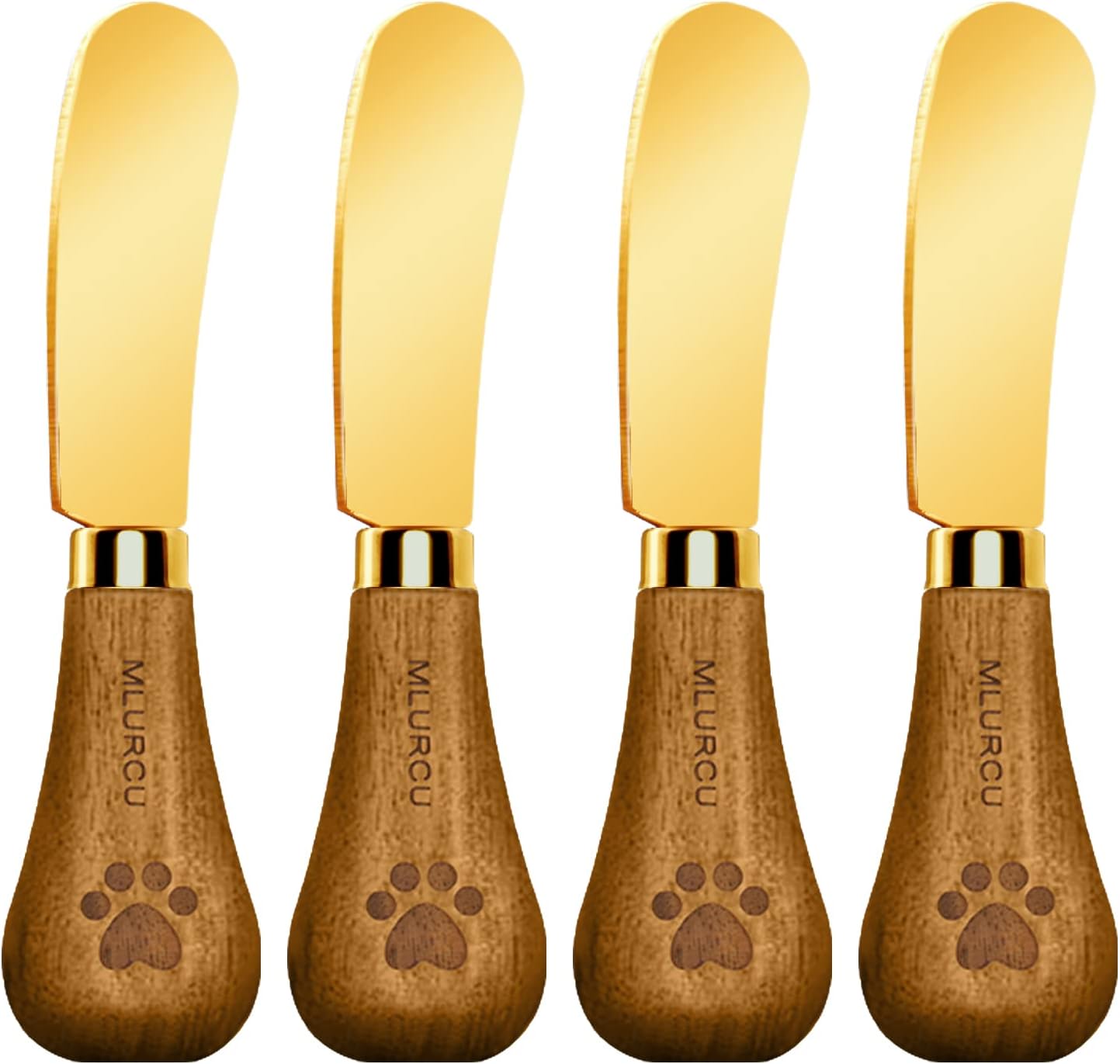 Standing Butter Spreader Knife Gold Butter Knives Set of 4