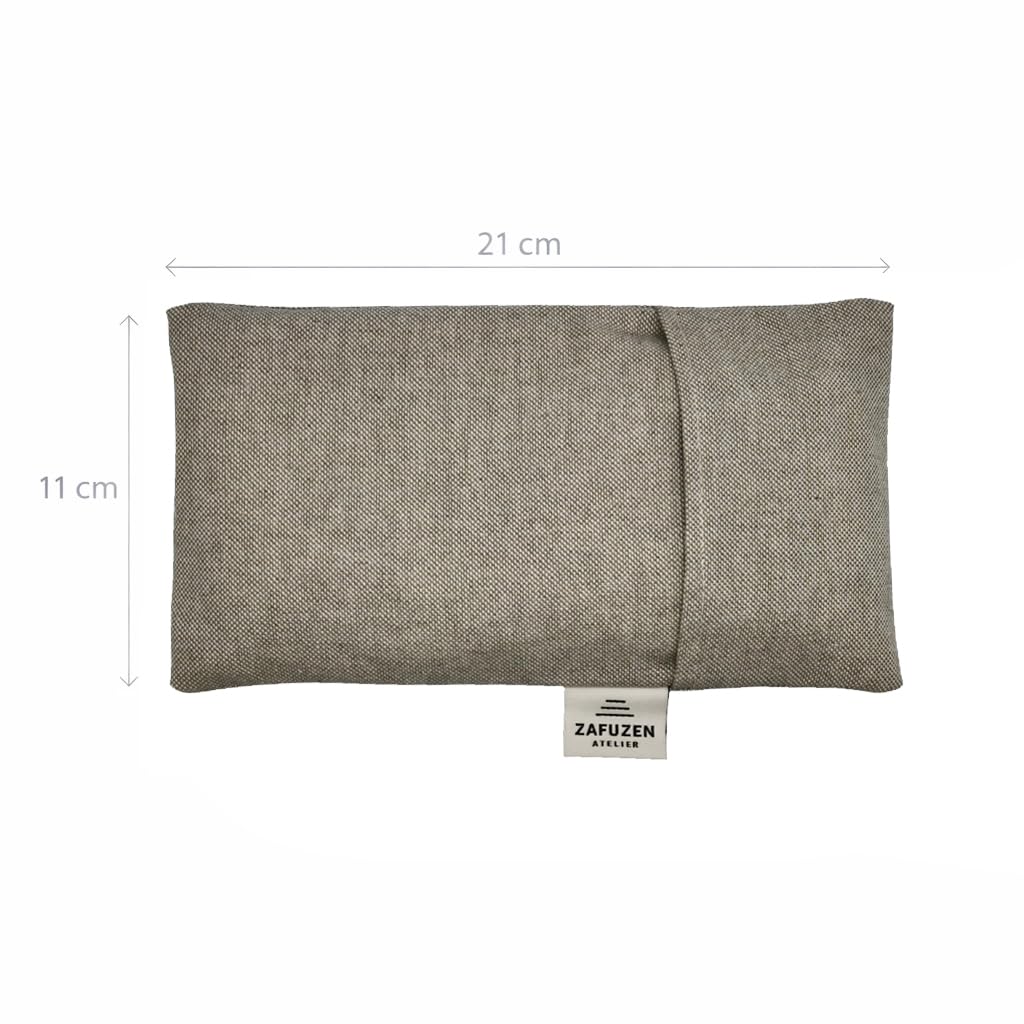 Coussin pour Les Yeux avec Housse Lavable Dune – Coussin oculaire avec Fleurs de Lavande Naturelle et Riz, Coton Naturel, Yoga et méditation, Relaxation et Repos