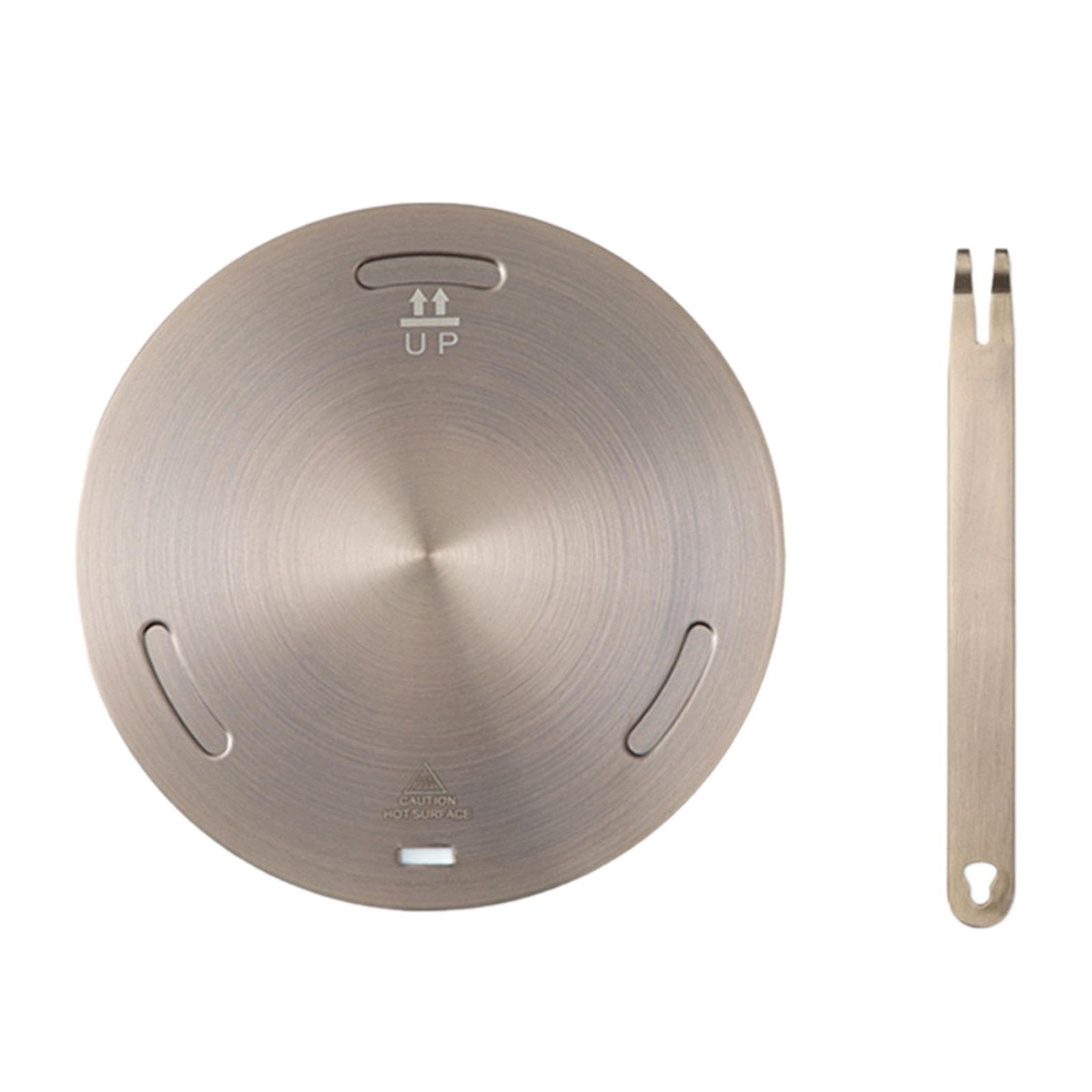 Placa difusora de calor de 24cm con mango desmontable de aluminio inoxidable para cocina