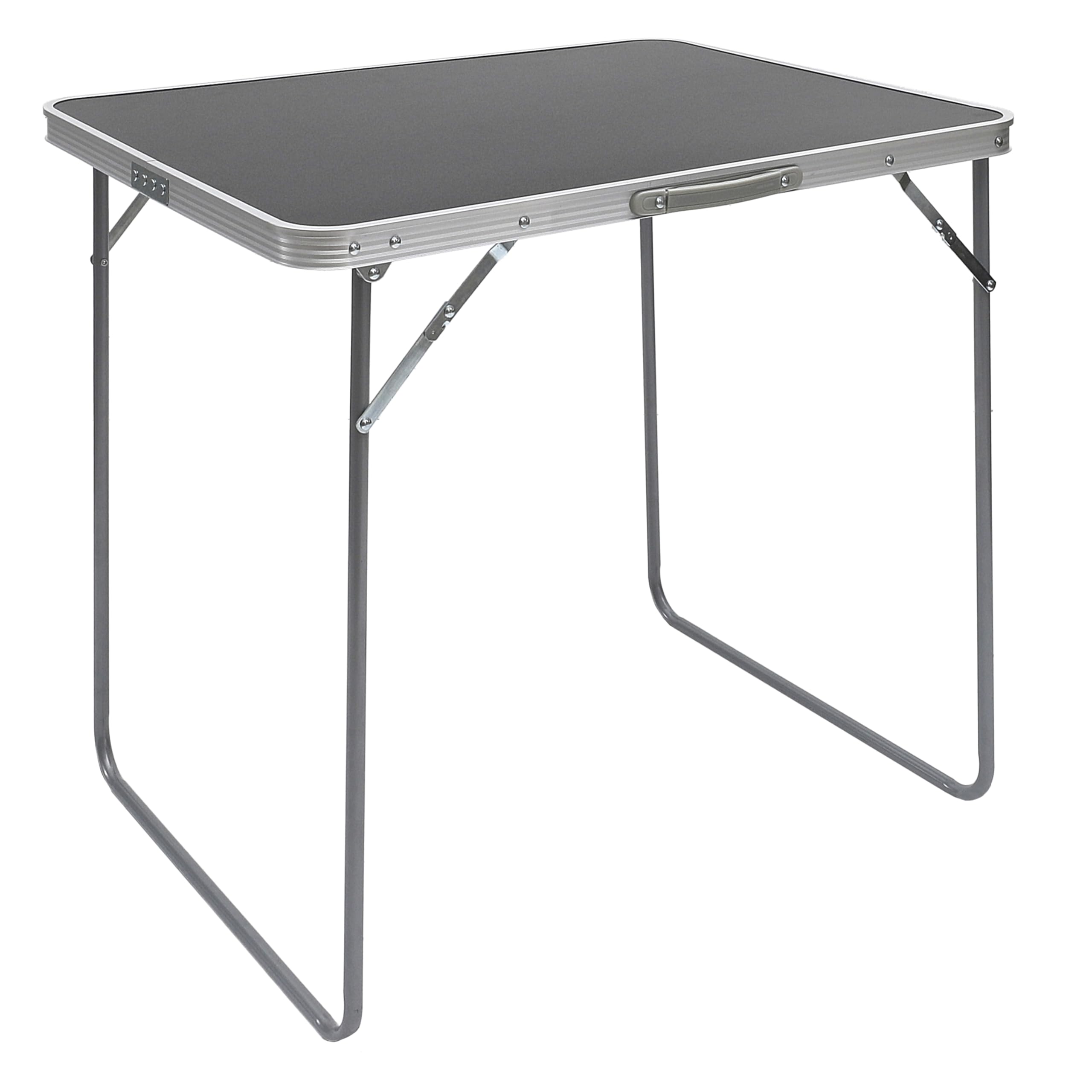 Table de camping pliable noire 80x69x60 cm pour salon de jardin