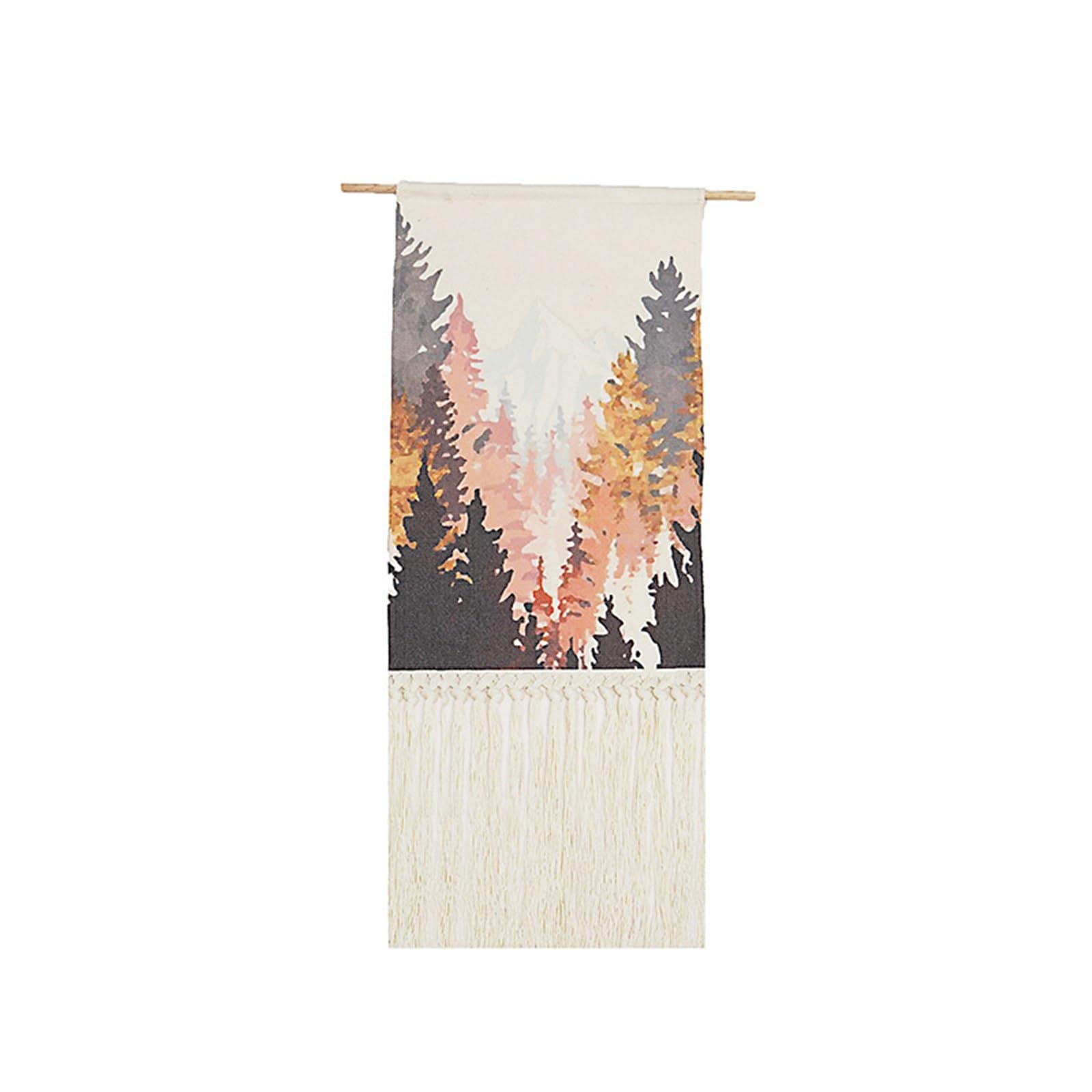 BDFJEDS Tapestry Wall Hanging Macrame Scenery Hanging Tapestry With Tassels Wall Fabric Blanket Cover Decoration(Color1)