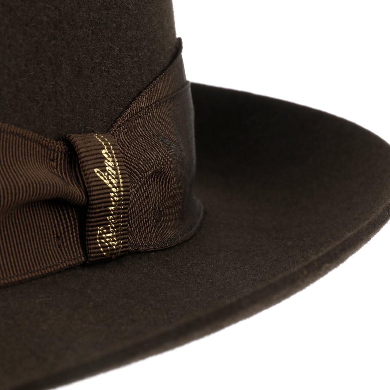 Borsalino Sombrero Fieltro Pelo Georgio Mujer/Hombre - Made in Italy Film Fedora de Hombre con Banda Grosgrain Otoño Primavera Invierno Verano Verano/Invierno