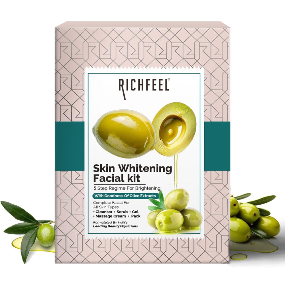 Richfeel Skin Whitening Facial Kit | Tan Removal, Skin Lightening, and Radiant Glow | Enriched with Olive Oil, Alpha Arbut... - Review, Price and Buying Guide