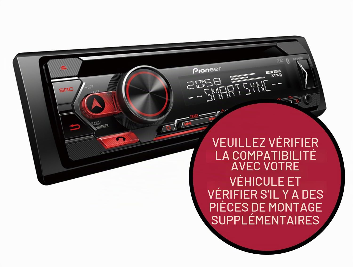 Pioneer DEH-S420BT Autoradio, Noir
