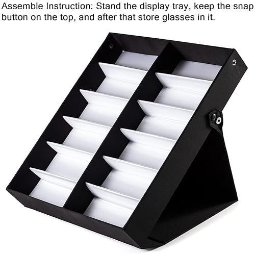 Miniatura 5 de TRIUMPH VISION Organizador de lentes de sol, soporte para lentes de almacenamiento, estuche para lentes múltiples, caja para gafas con tapa