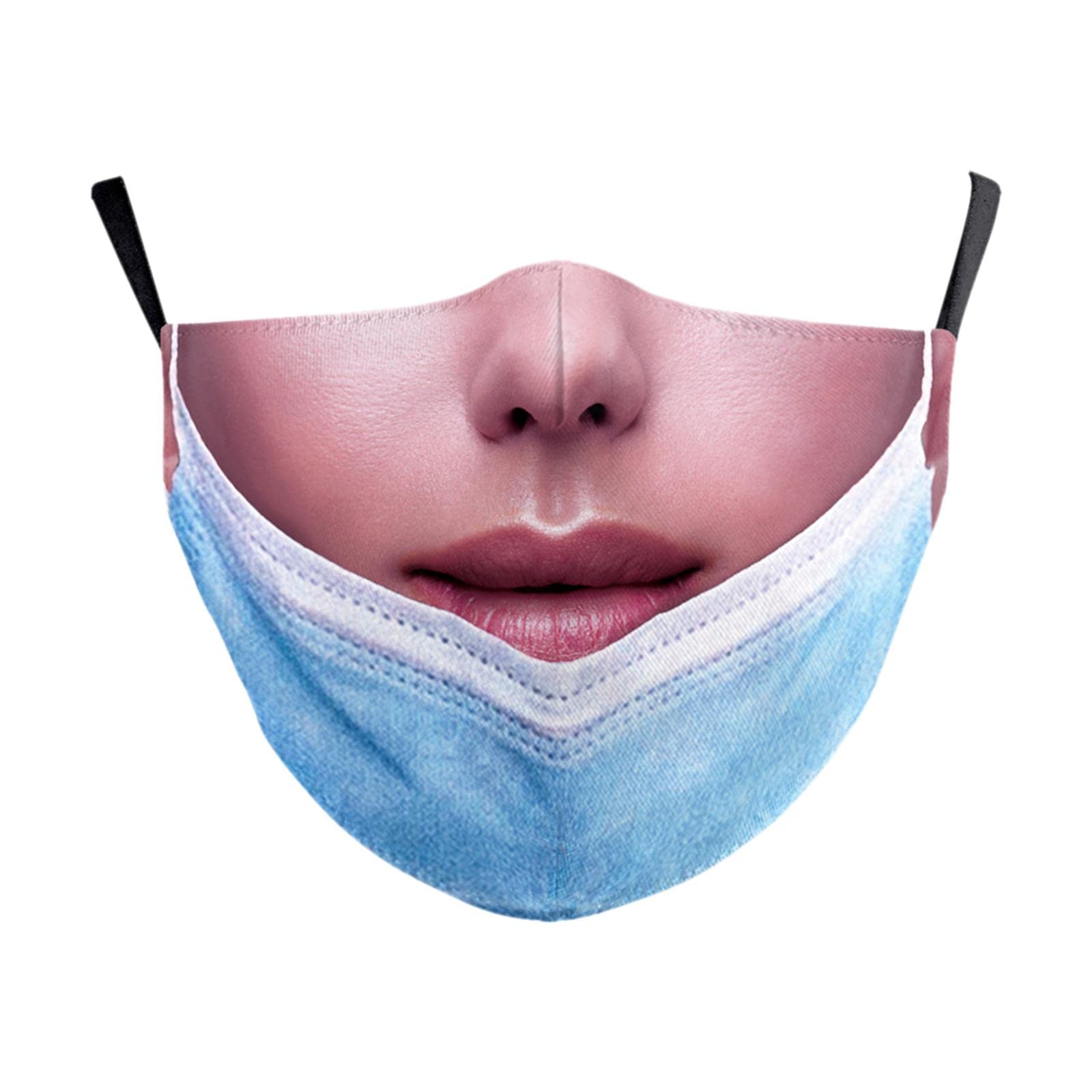 Prank Face Mask Reusable Adjustable Prank Bandanas Fashion Scarf for Adult C-image-9