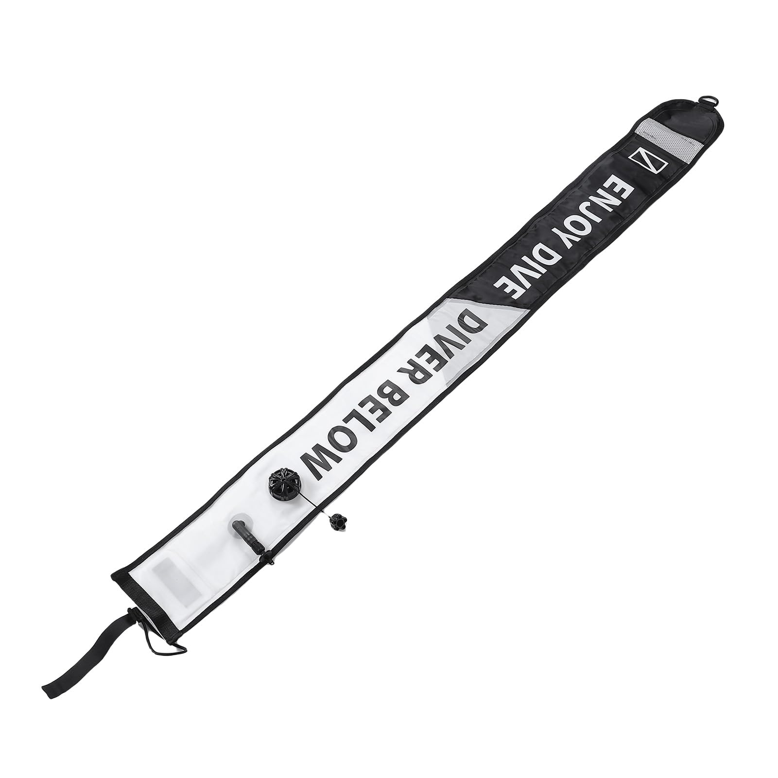 Topiky Ballon de Surface de Plongee avec Valve, SMB Nylon Haute | Bouée de marquage de Surface en Nylon avec Tube de gonflage oral pour équipement de plongée de sécurité, rouge