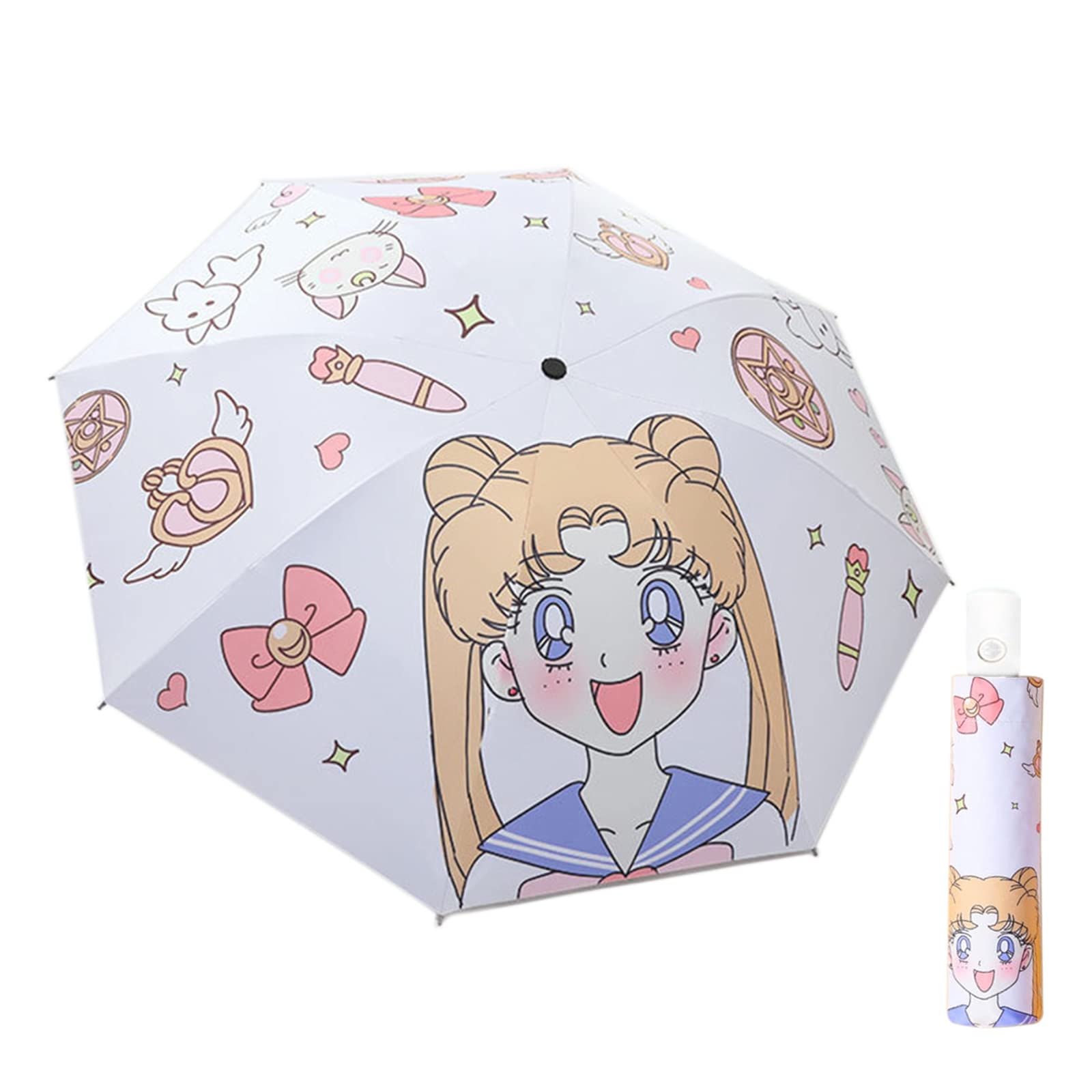 Ombrello compatto pieghevole resistente alle tempeste, ombrello da viaggio, mini tascabile, 3 costole, ombrello pieghevole, arcobaleno, resistente alle tempeste per uomo e donna (campo di grano