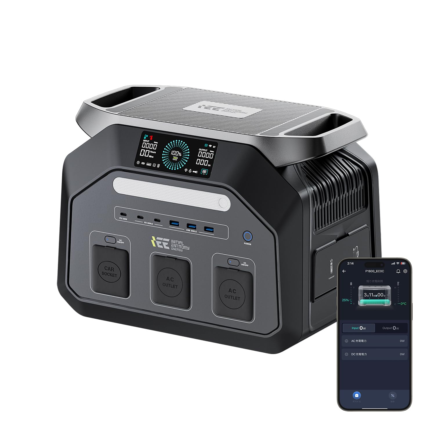 Amazon.co.jp: IEE ポータブル電源 P1800 大容量 1024Wh 長寿命10年