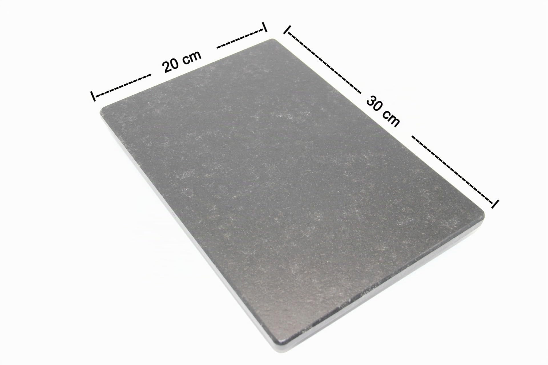Tabla de cortar de piedra, bandeja para servir, tabla de cocina, placa de piedra, posavasos, 2 tamaños (granito Antas brillante, 30 L x 20B)