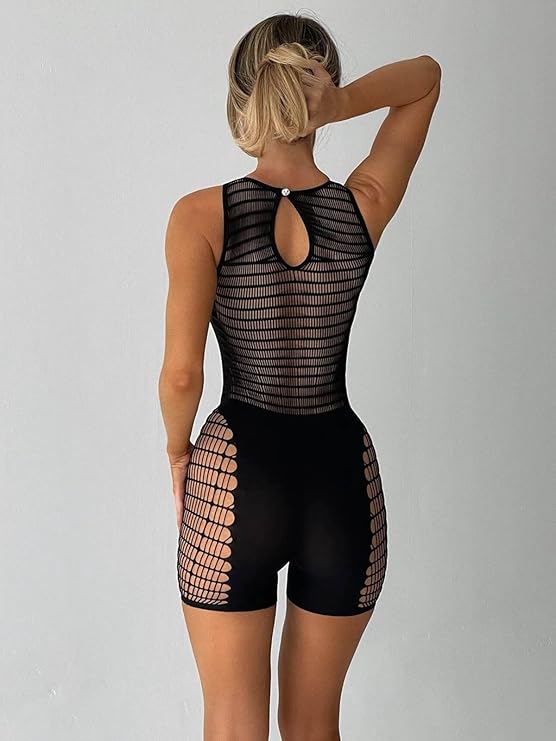 🔥 Sexy Fishnet Romper: Summer 2025 Club Outfit