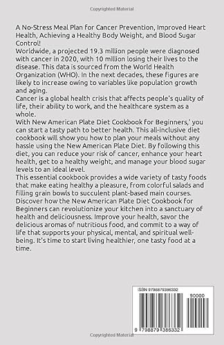 New American Plate Diet Cookbook for Beginners: A No-Stress Meal Plan for Cancer Prevention, Improve