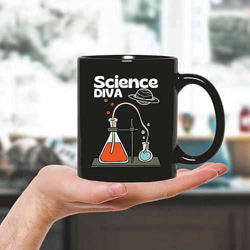 Miniatura 2 de Funny Gift Stem Gifts For Her, Celebration For A Daughter's Graduation - Science Diva On An 11oz 15oz Black Coffee Mug