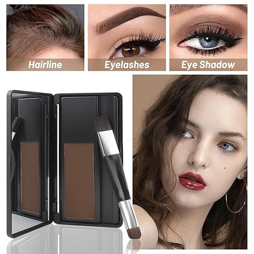 Miniatura 4 de Polvo de retoque de raíz, polvo de cabello al instante para adelgazar la línea capilar para cubrir la línea capilar y oculta la pérdida de cabello,