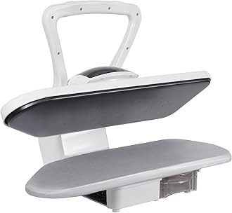 Intelligent Steam Press, 1600W Digital Steam Press w/5 Fabric Functions and Overheating Protection 26" Steam Press for Clothes w/Touch Screen & Voice Prompts for Clothes, Sheets, and Fabrics (White)