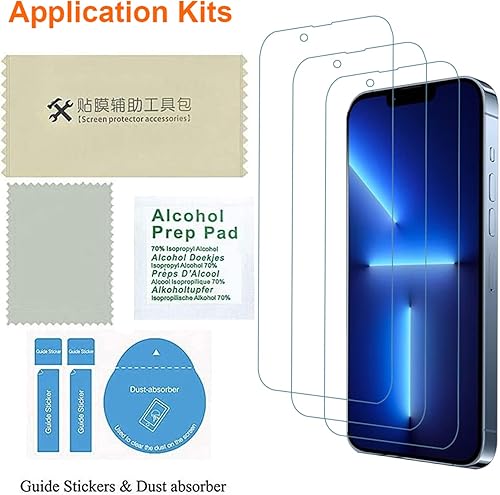 Miniatura 4 de Focuses Protector de pantalla para iPhone 13 Pro Max, protector de pantalla para iPhone 14 Plus, protector de pantalla anti luz azul, compatible con