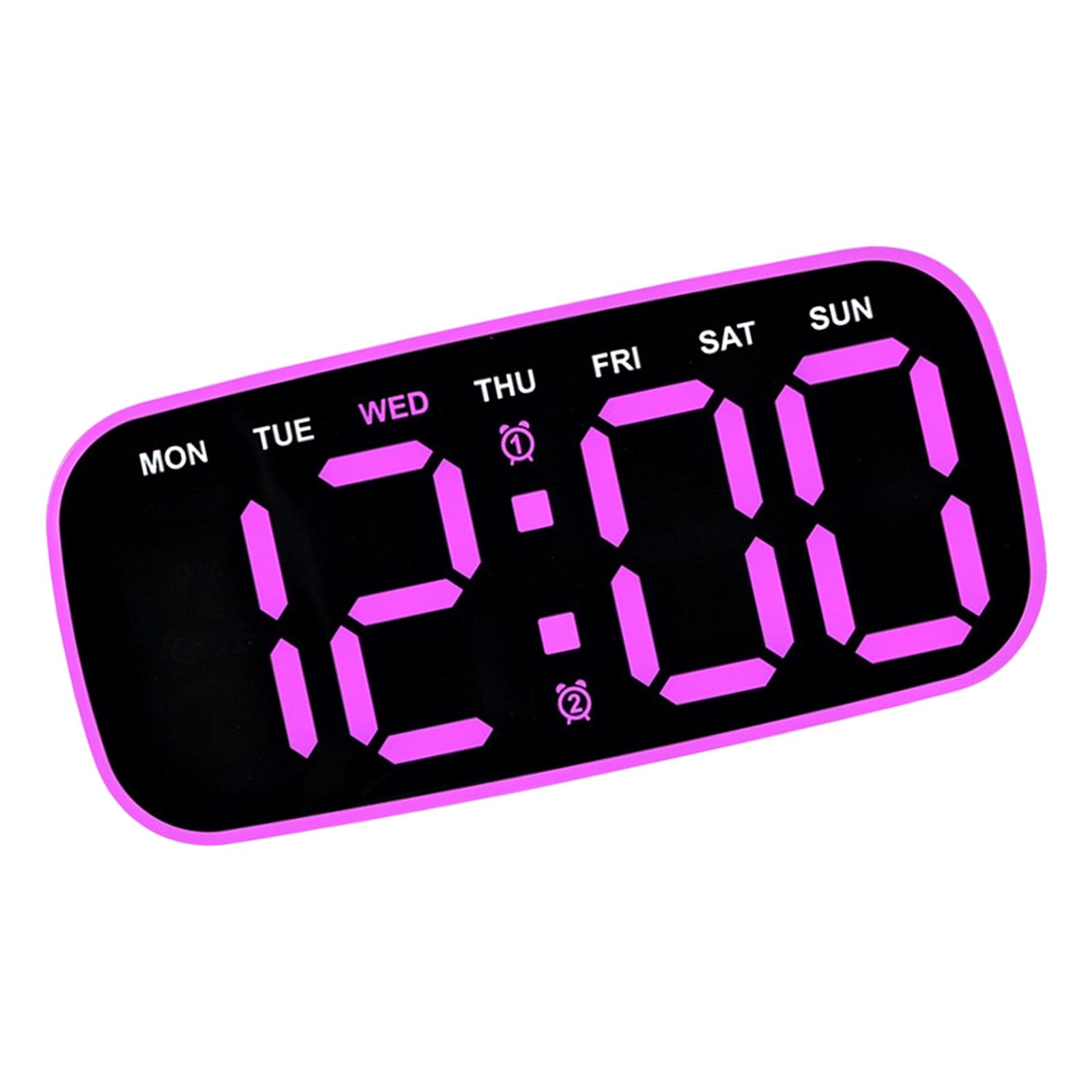 Msioytog Digital Alarm Clocks for Bedrooms Desk Clock with Date, Day of Week, Temperature, Dimmer for Bedside Table, Living Room Alarm Clocks for Bedroom