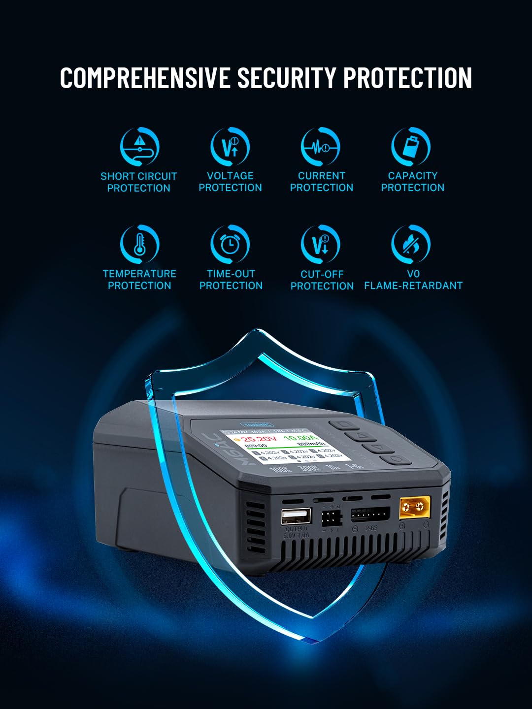 ToolkitRC M6AC wielofunkcyjna inteligentna ładowarka 150 W, obsługuje wejście AC/DC, odpowiednia do akumulatorów LiPo/LiHV/NiMH/ołowiowych z kolorowym wyświetlaczem 2,4", idealna