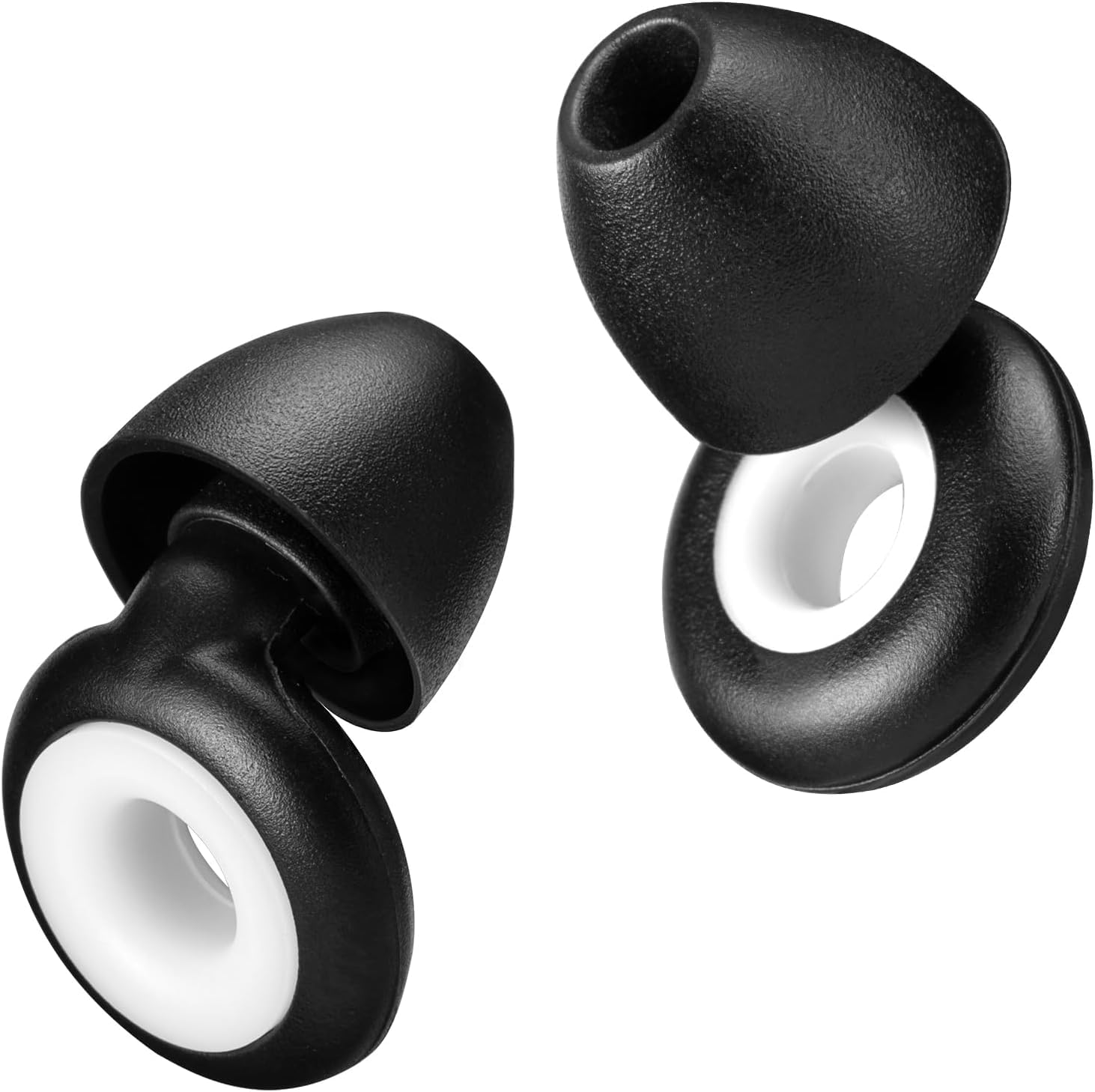 Photo 1 of bundle items (3pack) Ear Plugs for Sleeping Noise Cancelling,Reusable Silicone earplugs,Noise Reduction earplugs 25dB-30dB,Suitable for Work, Study, and Travel,6 Ear Tips in S/M/L (Black)