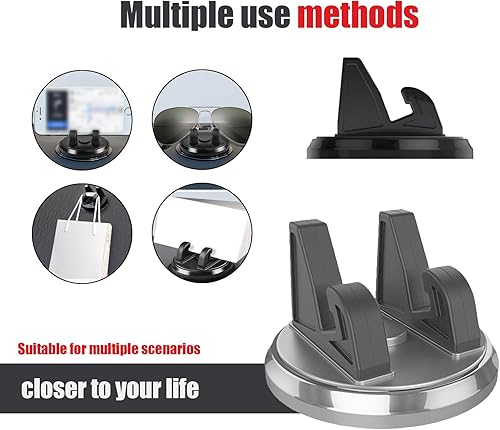 Miniatura 6 de Yumfugu Paquete de 1 soporte para teléfono celular para tablero de automóvil, soporte de navegación de rotación de 360 grados, soporte universal