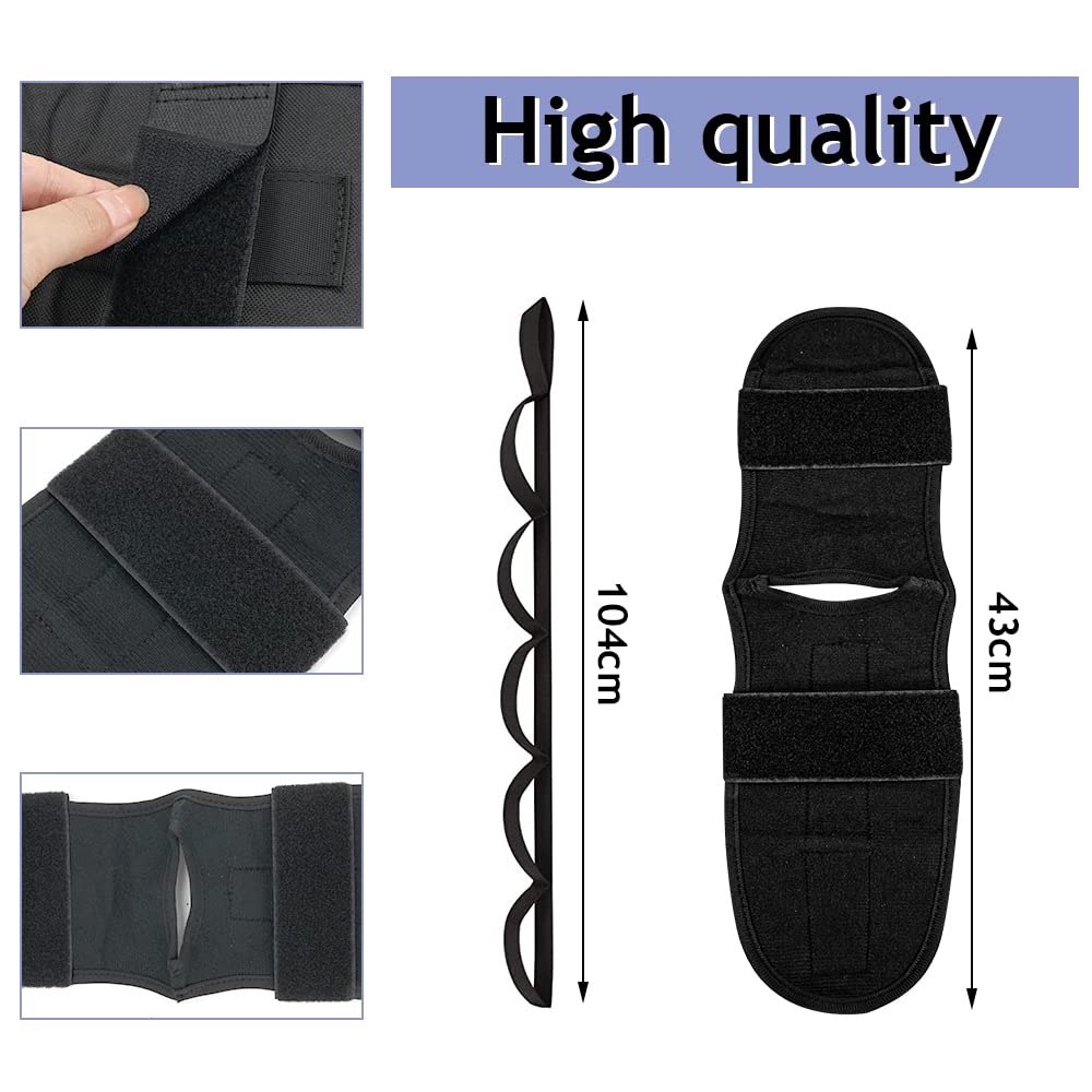 Rairsky Stretching Strap Dehnungsband Faszien Strecker Yoga Stretch Ring | Stretching Band Yogagurte Faszienstrecker Painless Legs Band für Yoga Physiotherapie Rehabilitation Training (Schwarz)