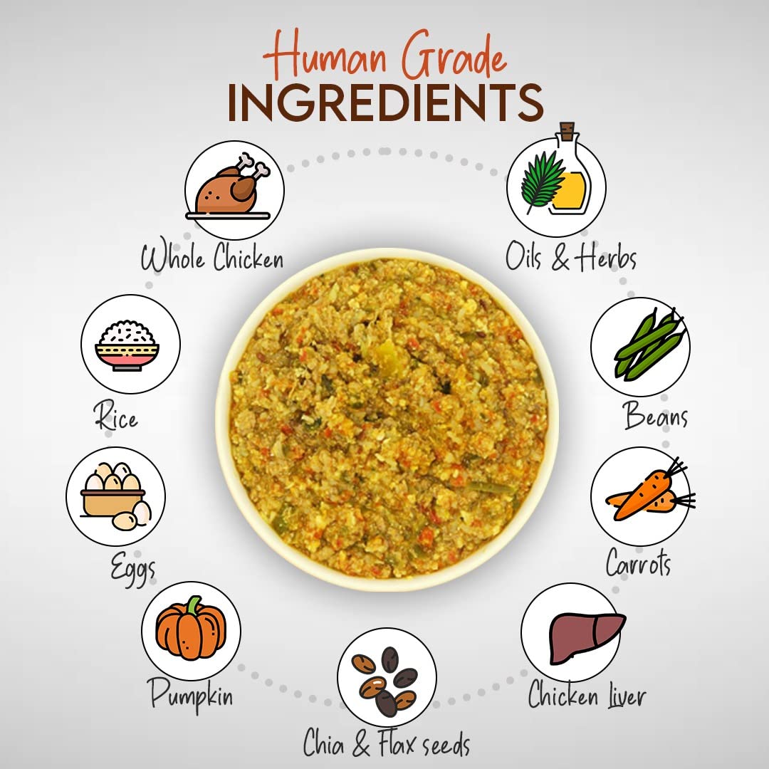 FurrMeals Wet Dog Food | X-Large Breed | Weekly Chicken Plan | Herbed Chicken and Rice | Pack of 14 x 500g 2
