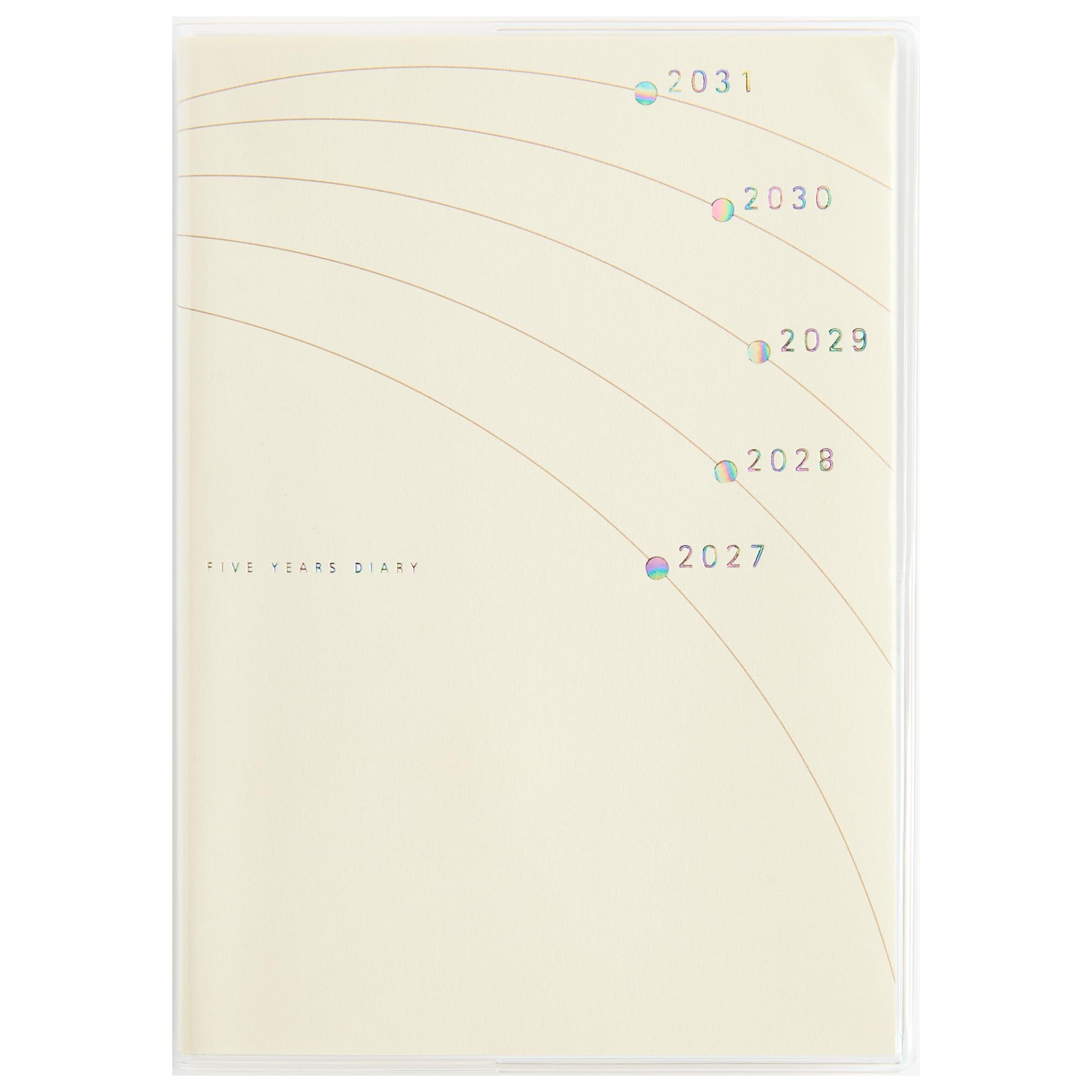 5-Year Journal 2027-2031, B6, English Edition, Yearly Comparison and Memo