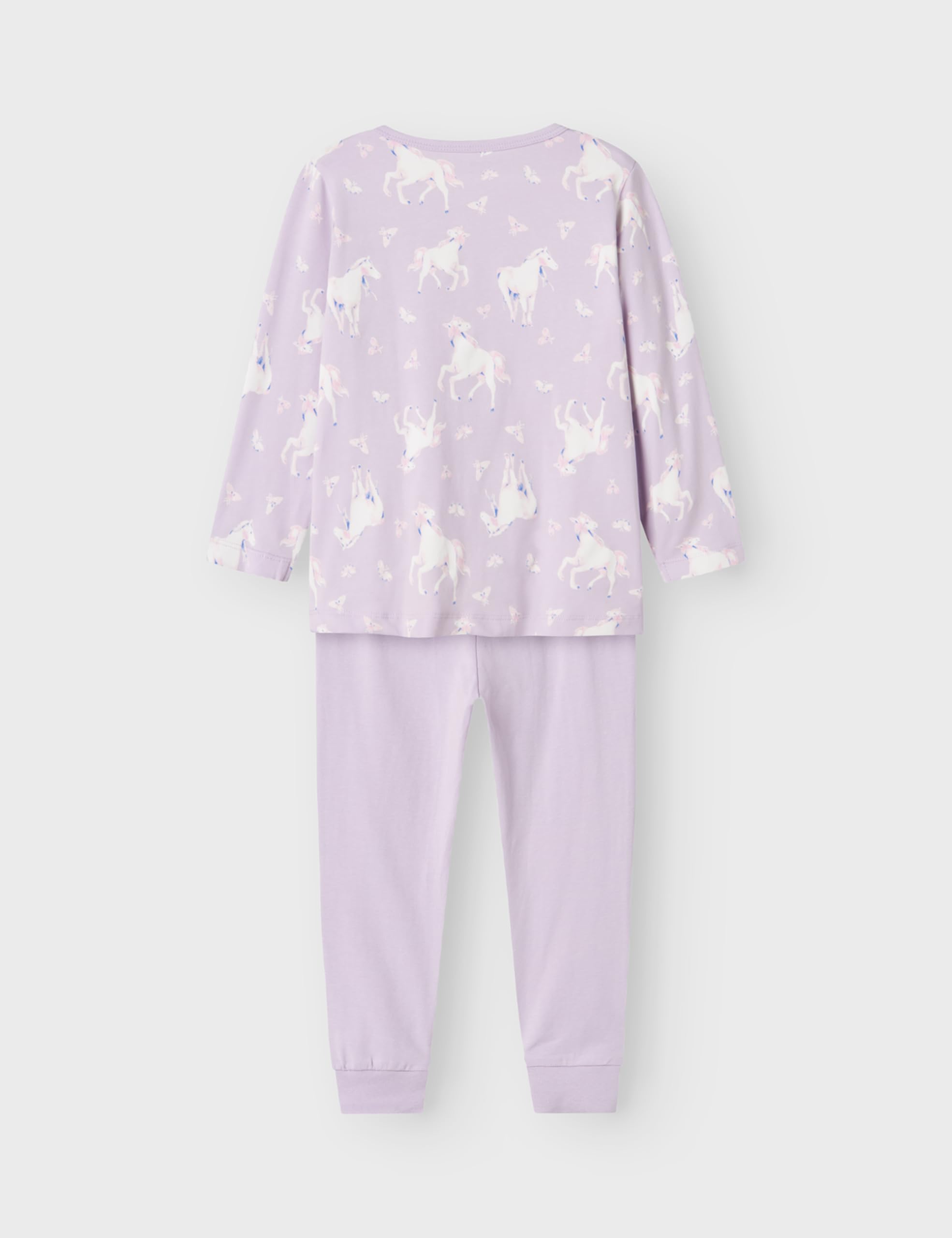 Nmfnightset Pastel Lilac Horse Noos, Pastelowy liliowy, 110/116 cm