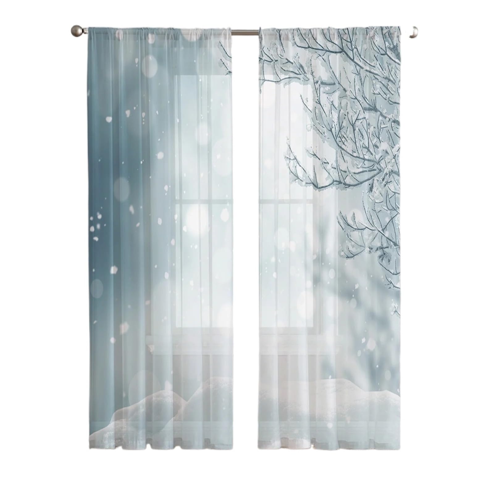Rideaux transparents en mousseline de soie voile fenêtre tulle salon chambre décoration maison