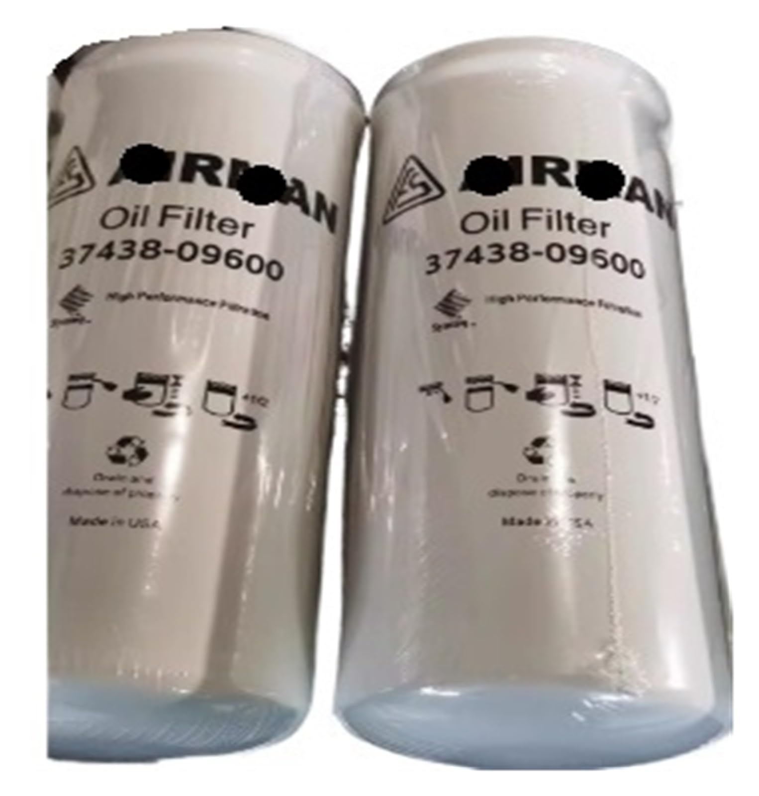 CLEUFWKO 2pcs 3743809600(37438-09600) oil filter element