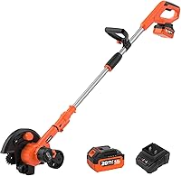 Maxlander Cordless Lawn Edger 9-Inch Blade, 3 Depth Positions, 4.0Ah Battery & Charger - Lightweight Battery Edger for Driveways & Sidewalks