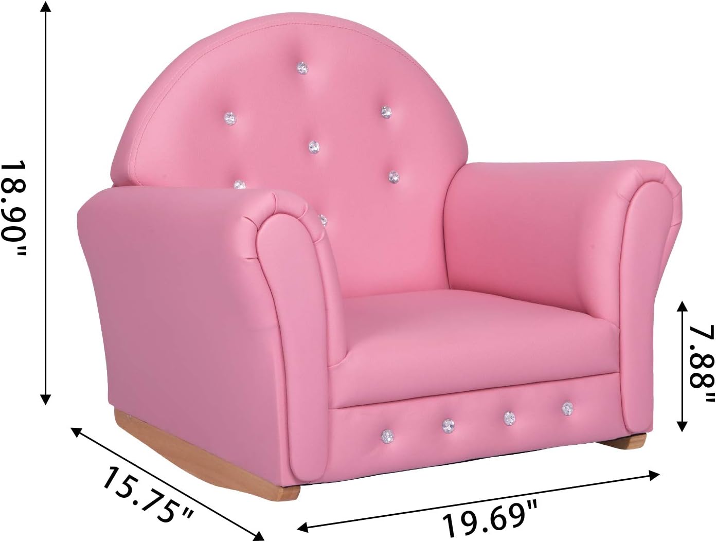 Flash Deals - 50% OFF kinbor Kids Rocking Sofa Chair, Toddler Recliner, Children Leather Chair, Ergonomic Design Armchair with Armrest and Backrest, Pink Best Deal kinbor Kids Rocking Sofa Chair, Toddler Recliner, Children Leather Chair, Ergonomic Design Armchair with Armrest and Backrest, Pink