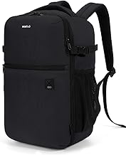 ECOHUB Cabin Luggage 40 x 20 x 25 cm for Ryanair Travel Backpack 40 x 30 x 20 cm for 14 Laptop, Black, 40X20X25 CM