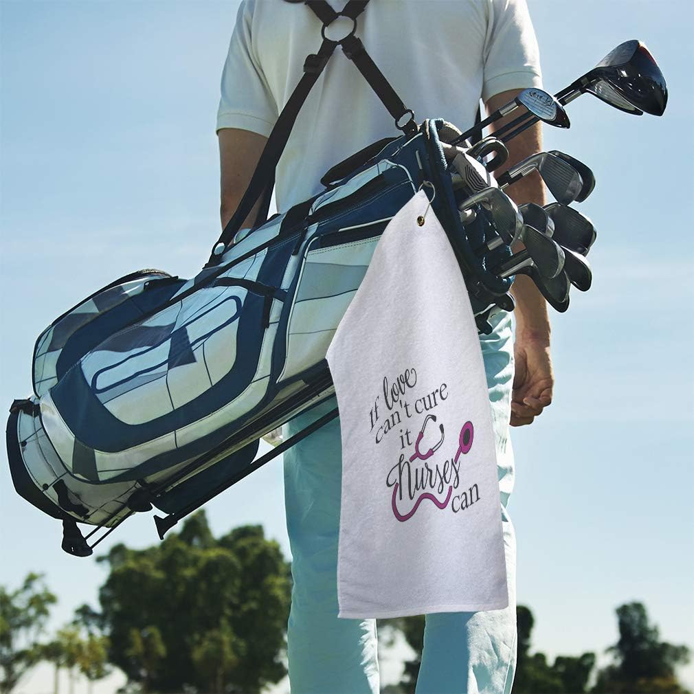 Style In Print Custom Golf Towel If Love Can't Cure It Nurses Can Funny & Novelty Humor Cotton