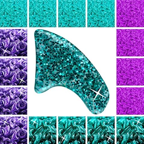 zetpo 80 pcs Cat Claw Covers | Cat Nail Caps | with Adhesives and Applicators (XS, Turquoise, Purple, Turquoise Glitter, Violet Glitter) Cover