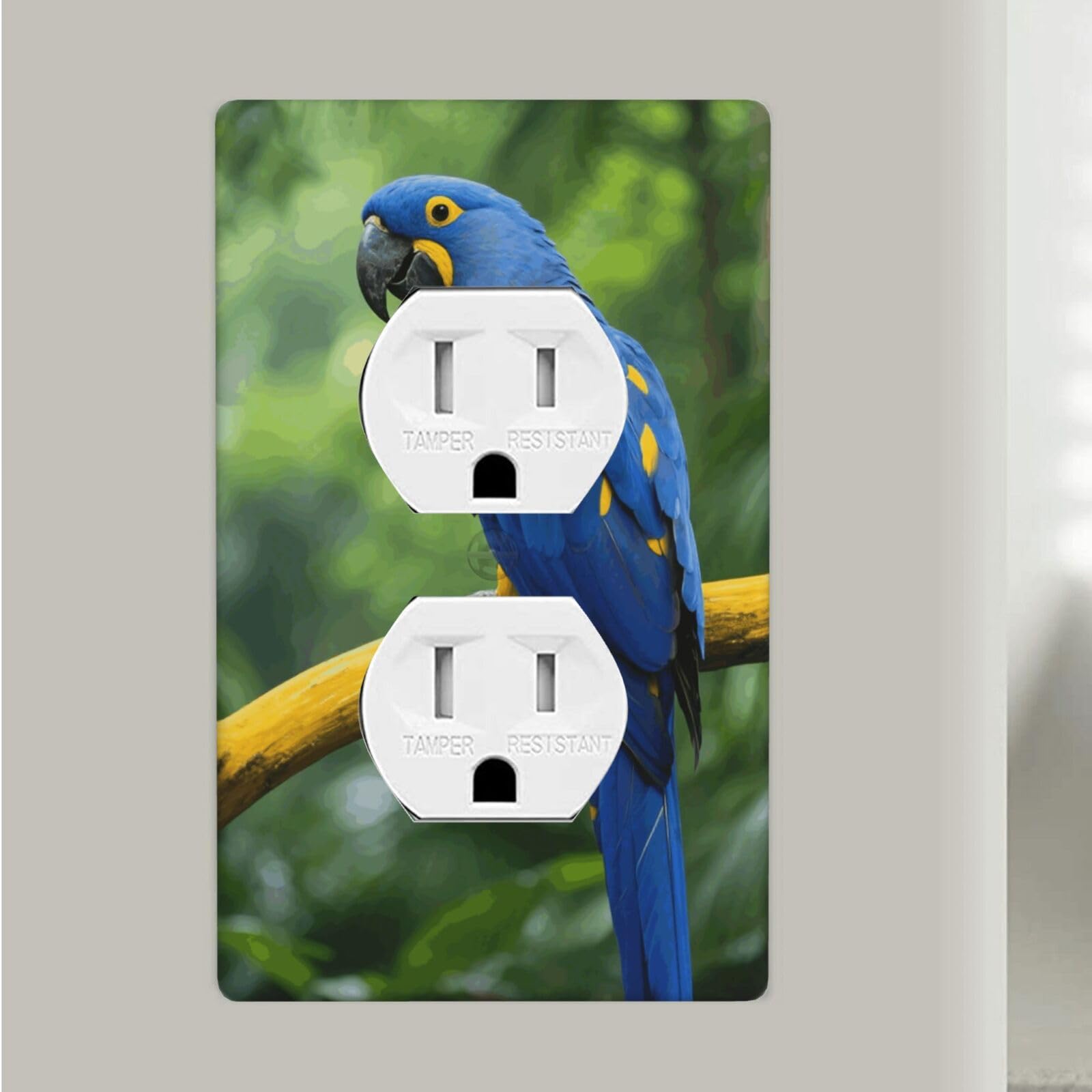 Bird-1 Duplex Outlet Covers Wall Plates 1-Gang Switch Outlet Electrical Cover Plate Unbreakable Polycarbonate Switchplate Cover Faceplate For Bathroom Kitchen Home Decor