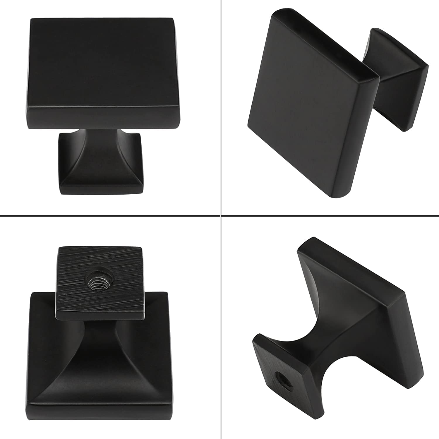 Peaha PH6785BK - Juego de 30 perillas de gabinete de baño de 2 pulgadas de longitud para cajones de cómoda, manijas de acero inoxidable negro para gabinetes y muebles