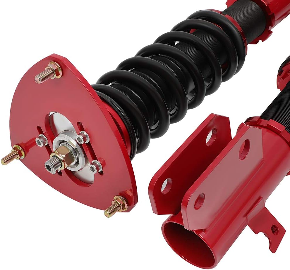 ECCPP Coilover Struts Spring Shocks Adjustable Height Suspension Struts Coil Spring Shocks Fit for 2005-2009 for Subaru Legacy - Red